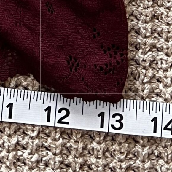 Aerie Lace Longline Padded Bralette Maroon - Picture 3 of 4